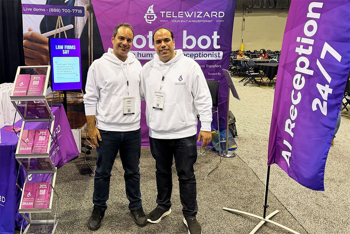 TeleWizard founders attending the ABA TECHSHOW 2026